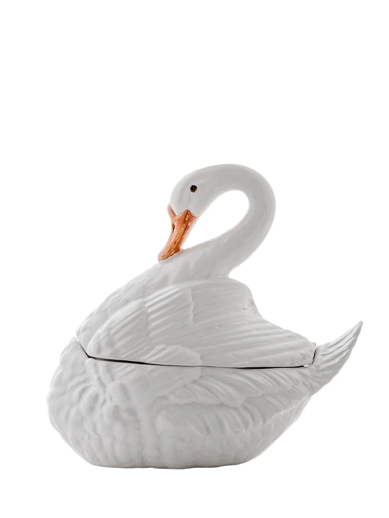 Swan bowl with a lid
