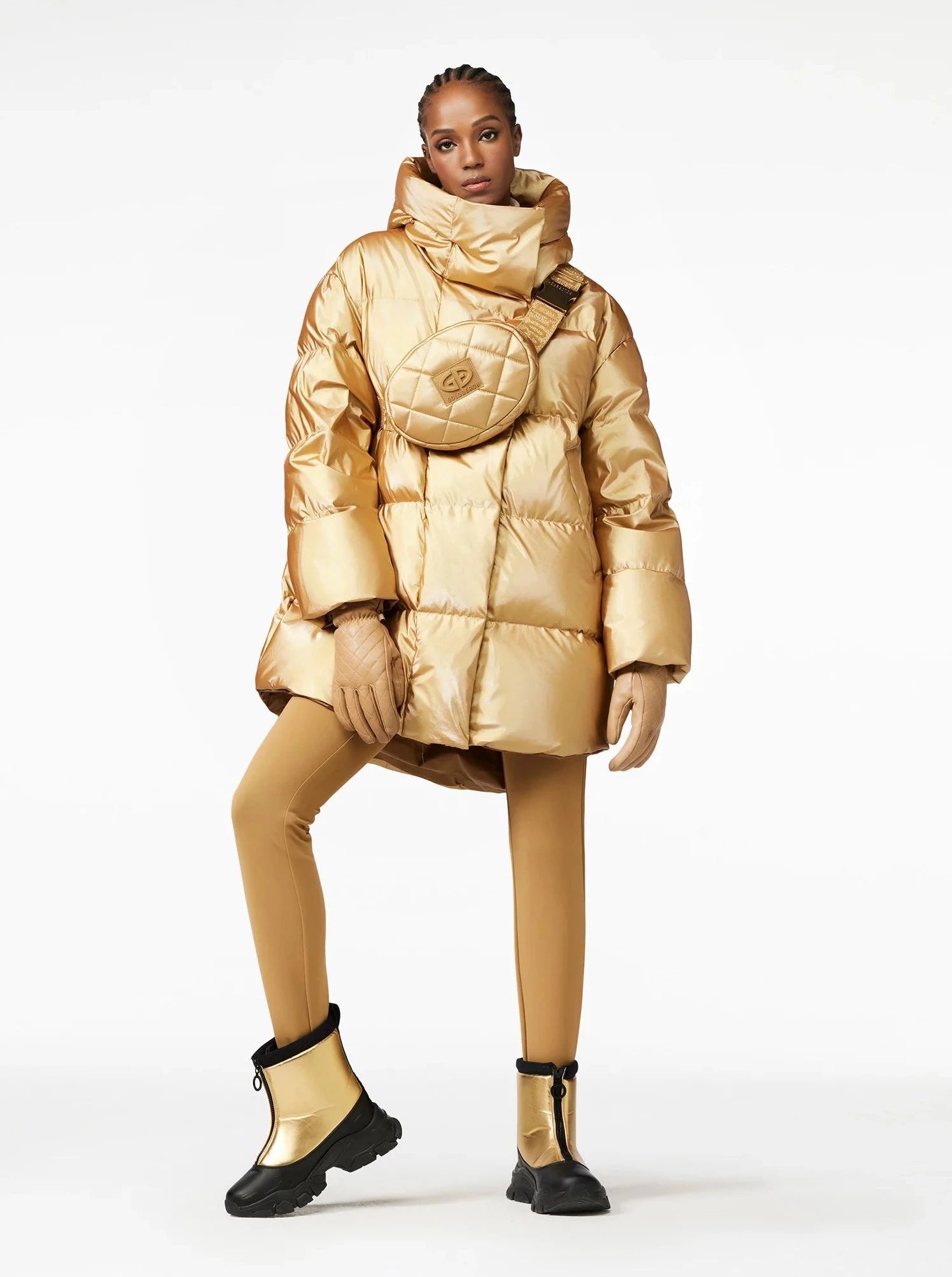 METALLIC jacket, gold