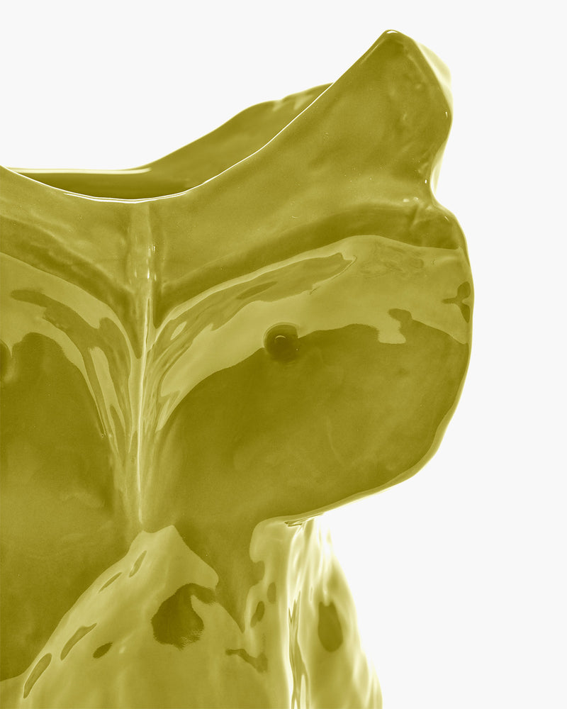 Owl vase, yellow (30cm)