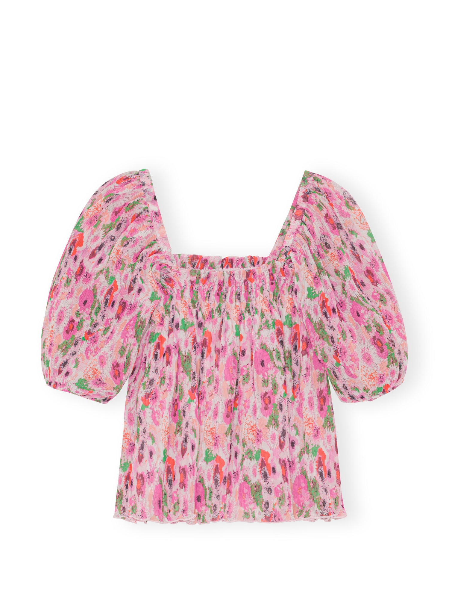 GANNI: Floral-print smock top, sugar plum print. My o My - Helsinki.