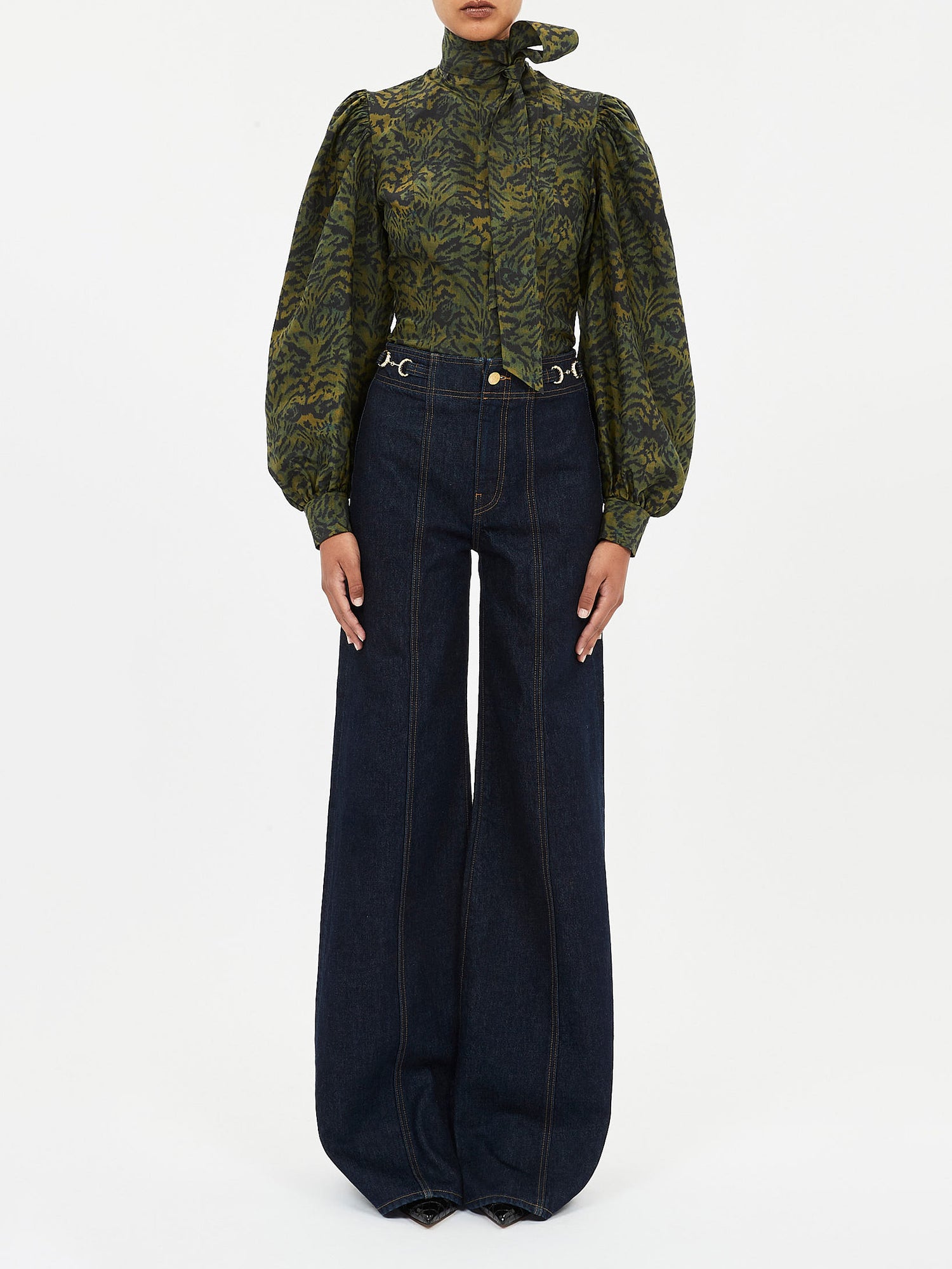 Delphine high rise jean, tigris deep indigo blue