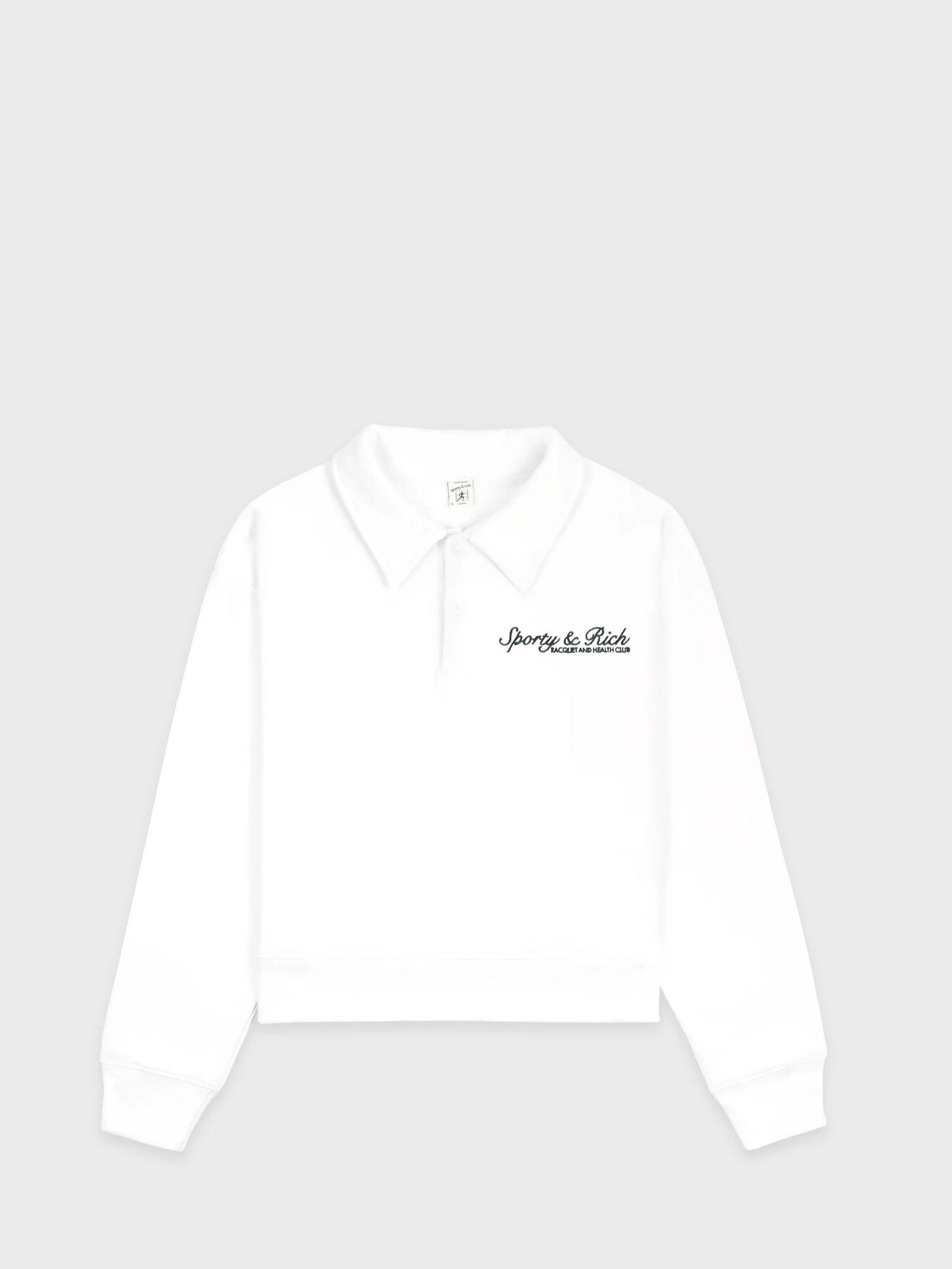 Syracuse embroidered polo, white