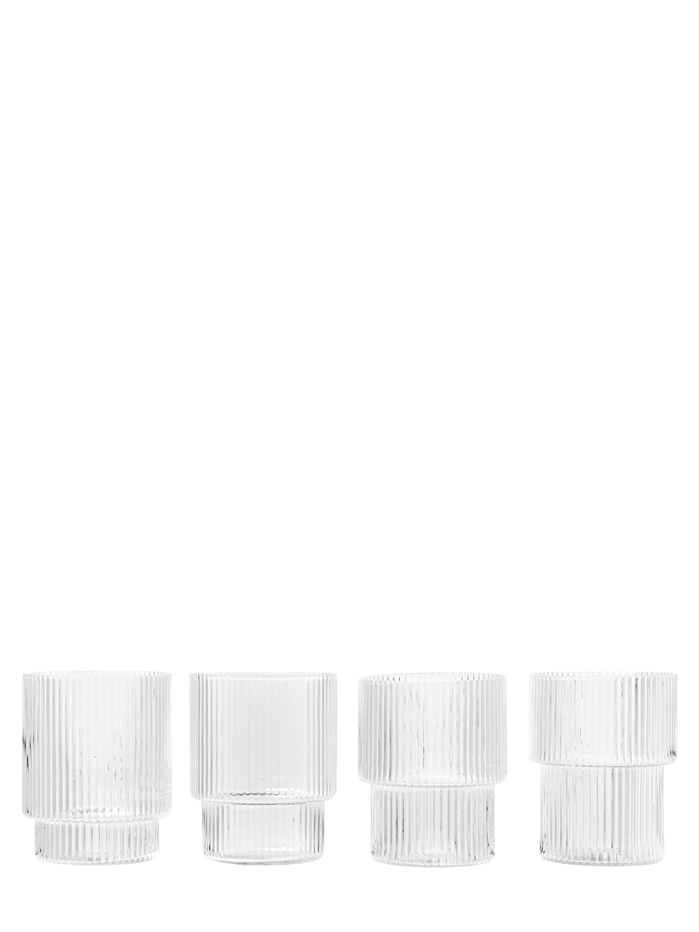 Ripple glasses set, clear