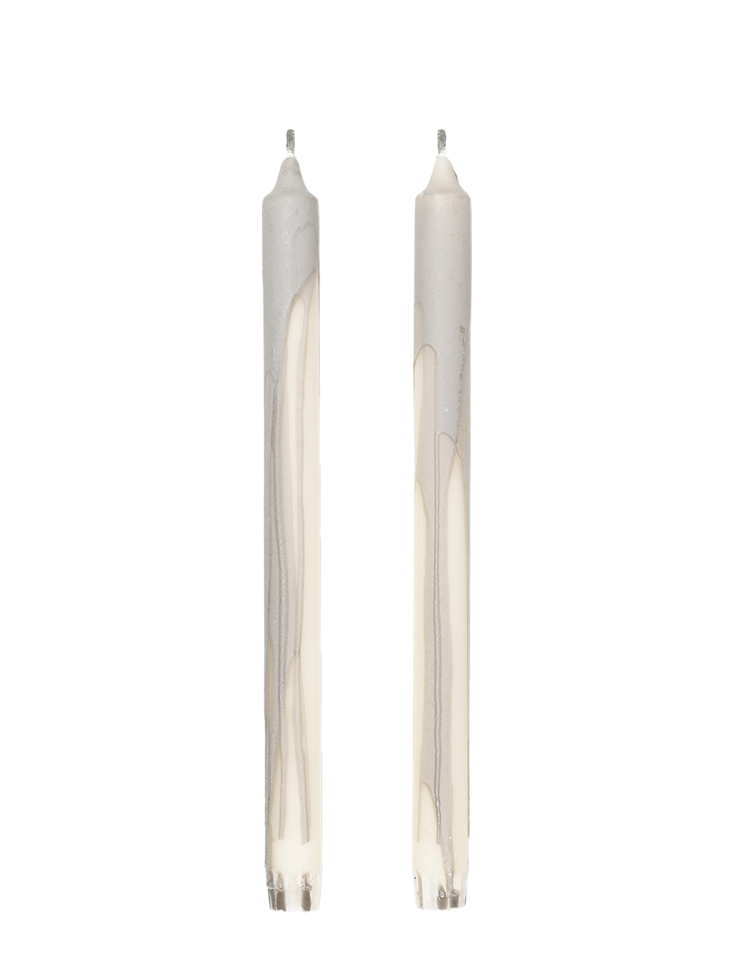 Dryp Set of 2 Candles, Warm Grey