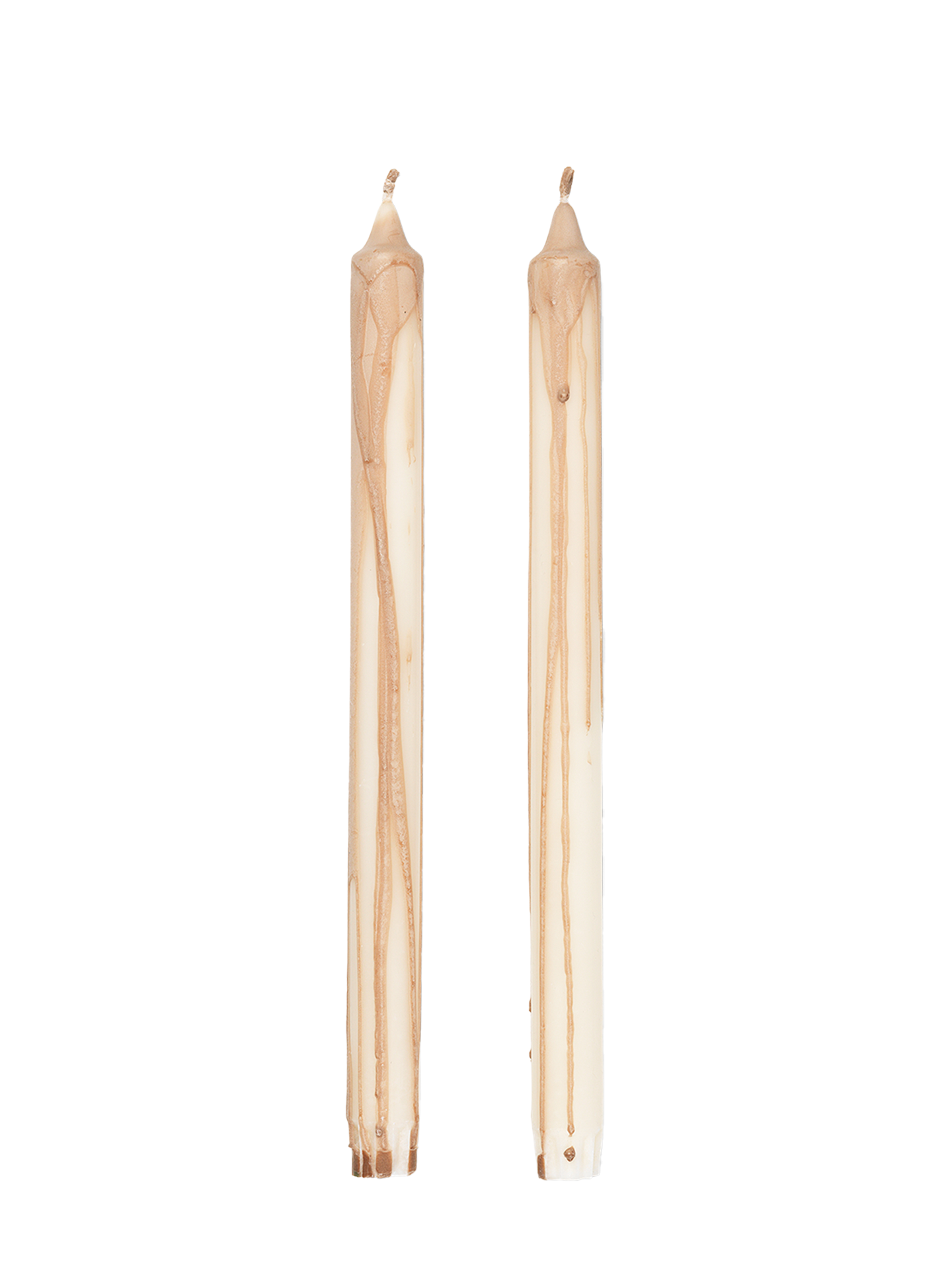Dryp Set of 2 Candles, Beige