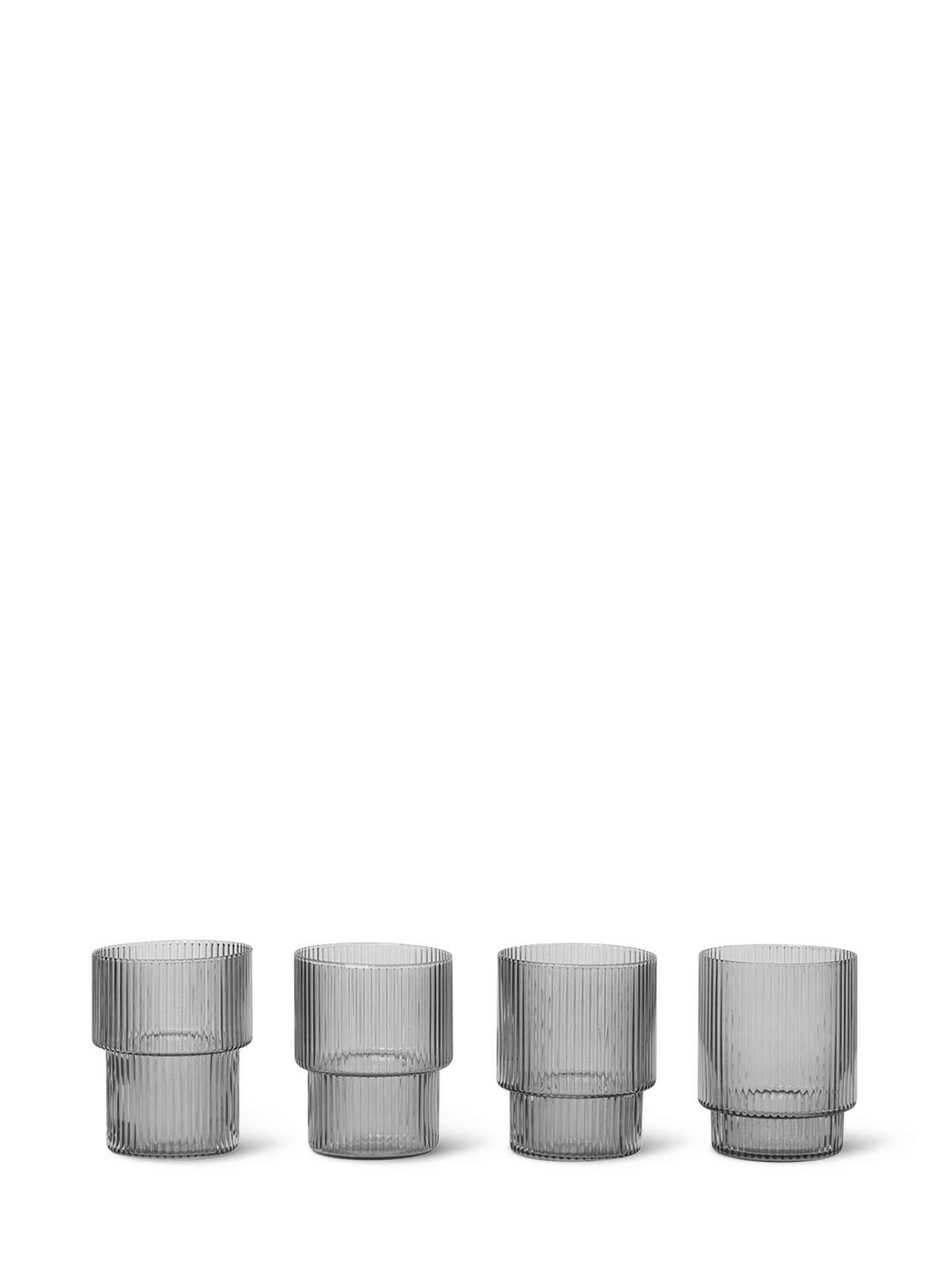 Ripple glass, smoked grey (1 pcs)