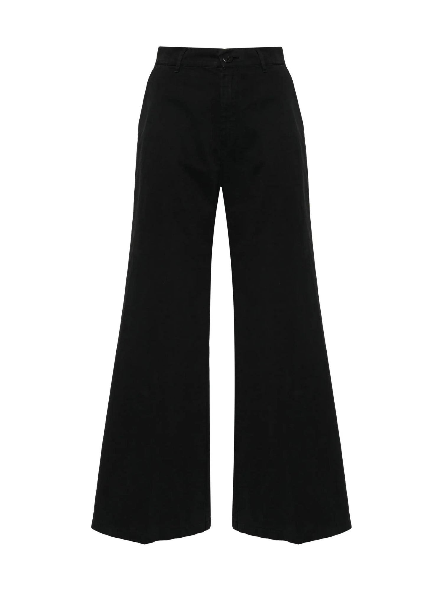 Old peach gabardine wide leg pants, black