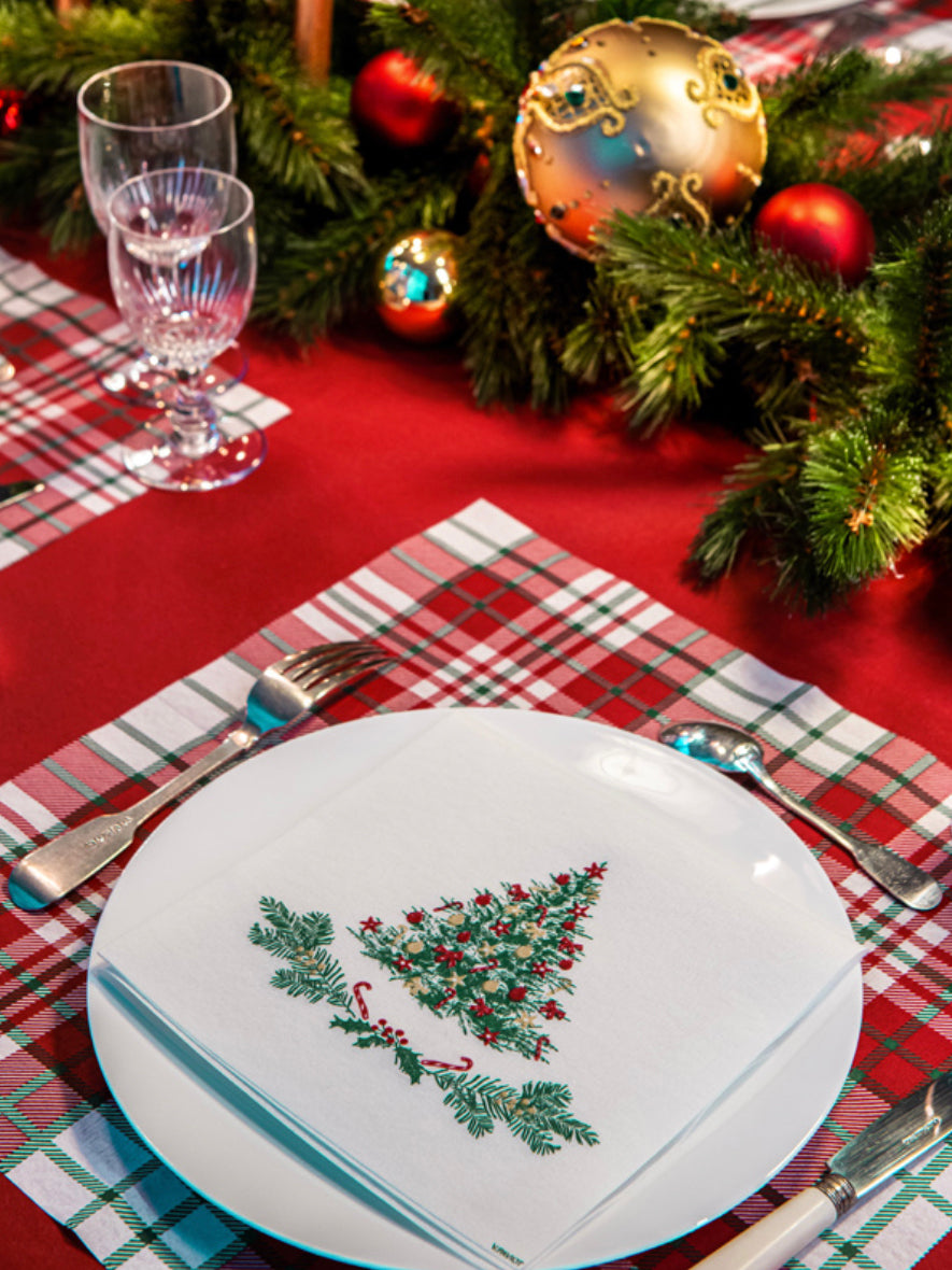 Christmas tree dinner napkins, Sapin 2022 (40x40cm)
