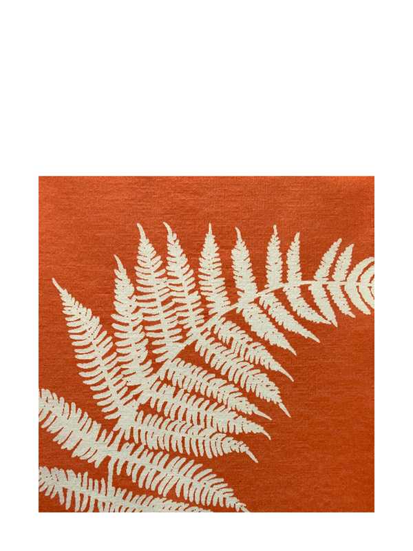 Fern dinner napkins, orange (40x40cm)