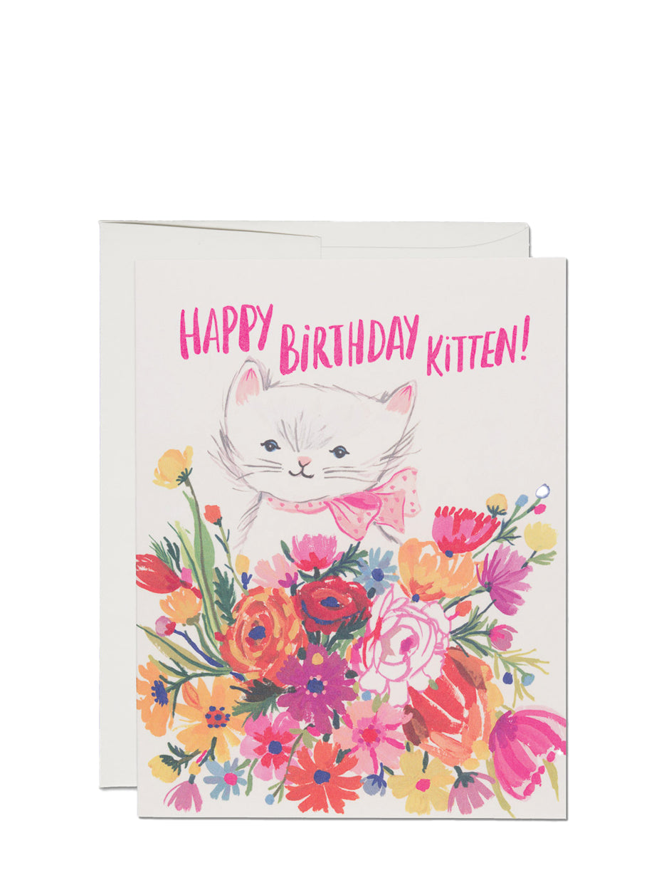 Happy Birthday Kitten Birthday Card