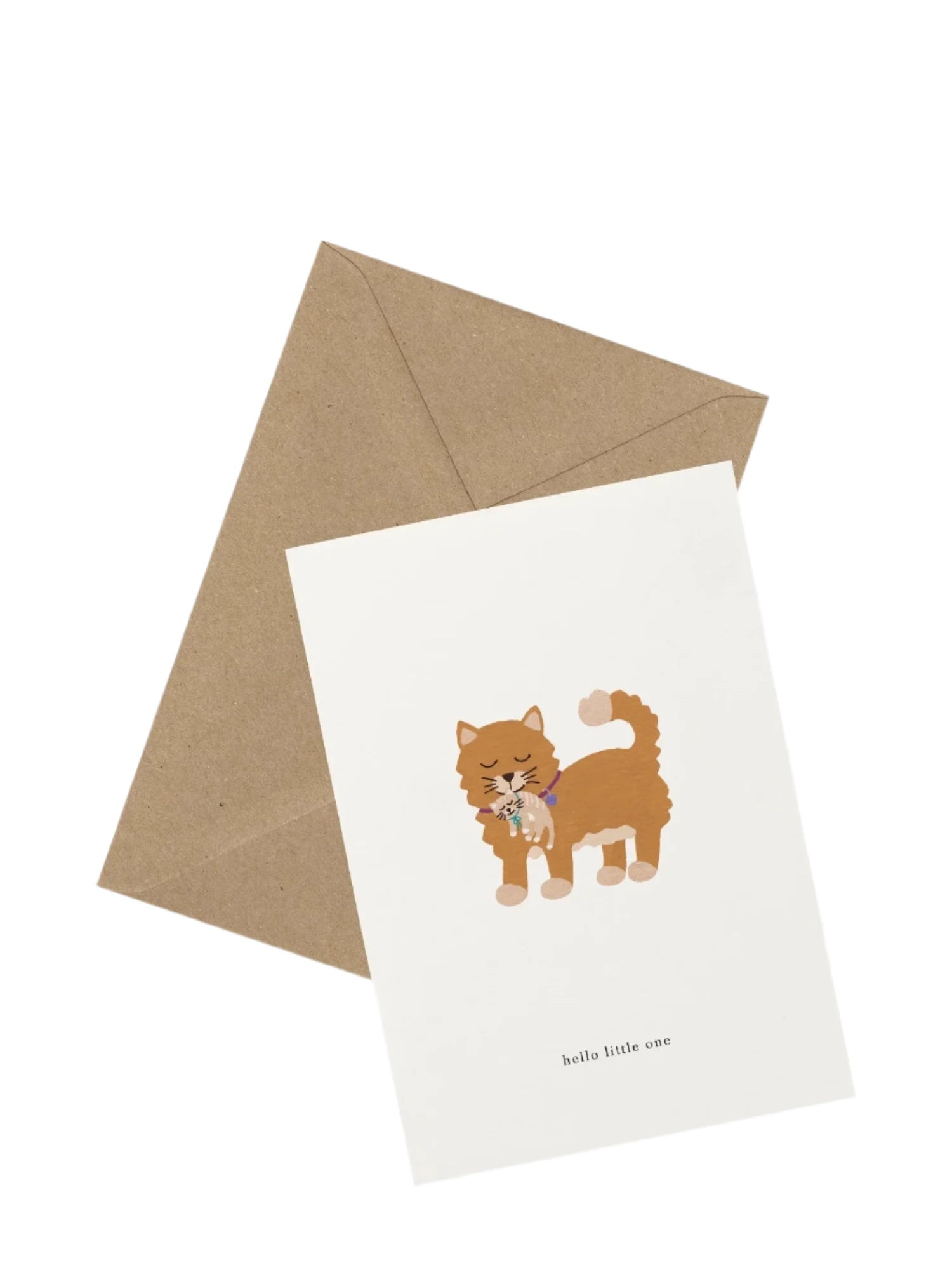 Baby Cat (hello little one) new baby card