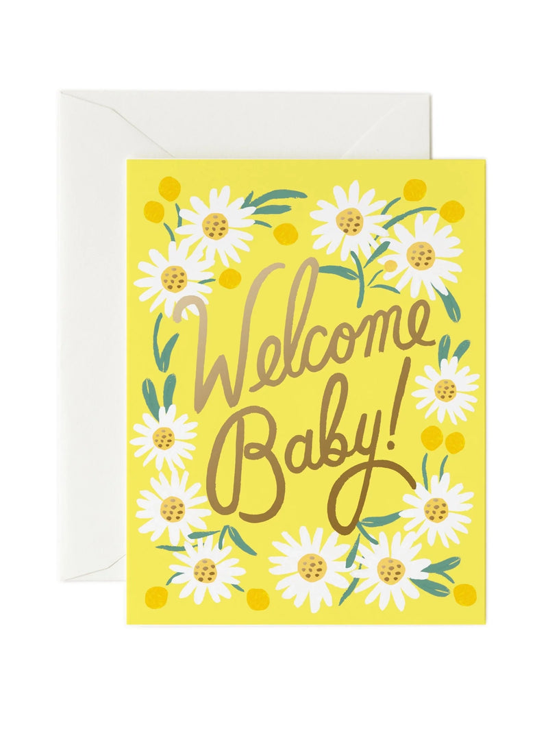 Daisy Baby Yellow, New Baby Card