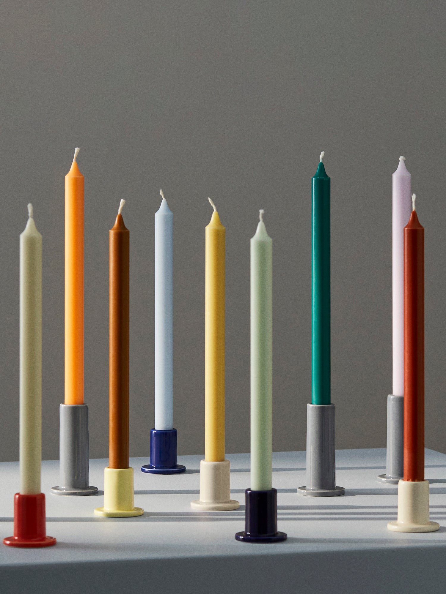 Gradient Candles (set of 7), Greens