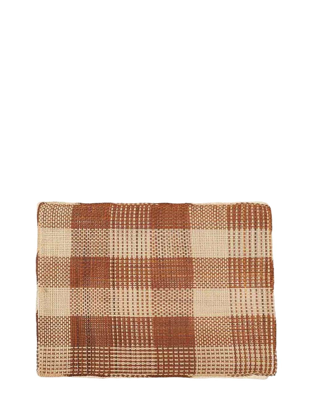 Straw placemat, terracotta & natural
