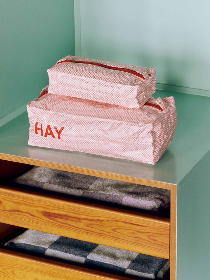 Candy Mono box wash bag set of 3, light pink