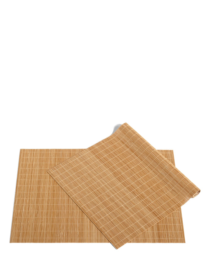 Bamboo placemat set of 2, natural