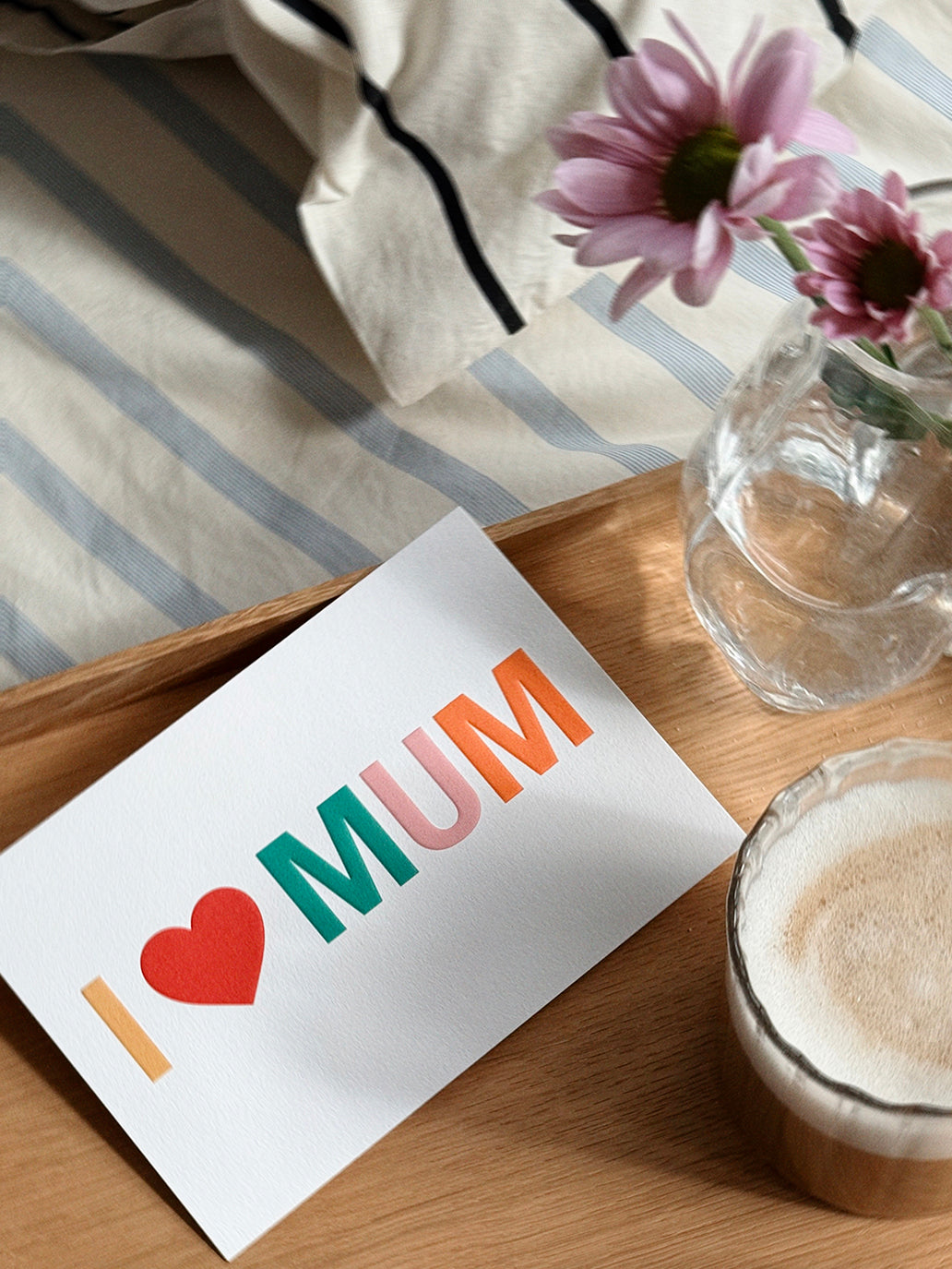 Colourful I Love Mum Mother's Day Card