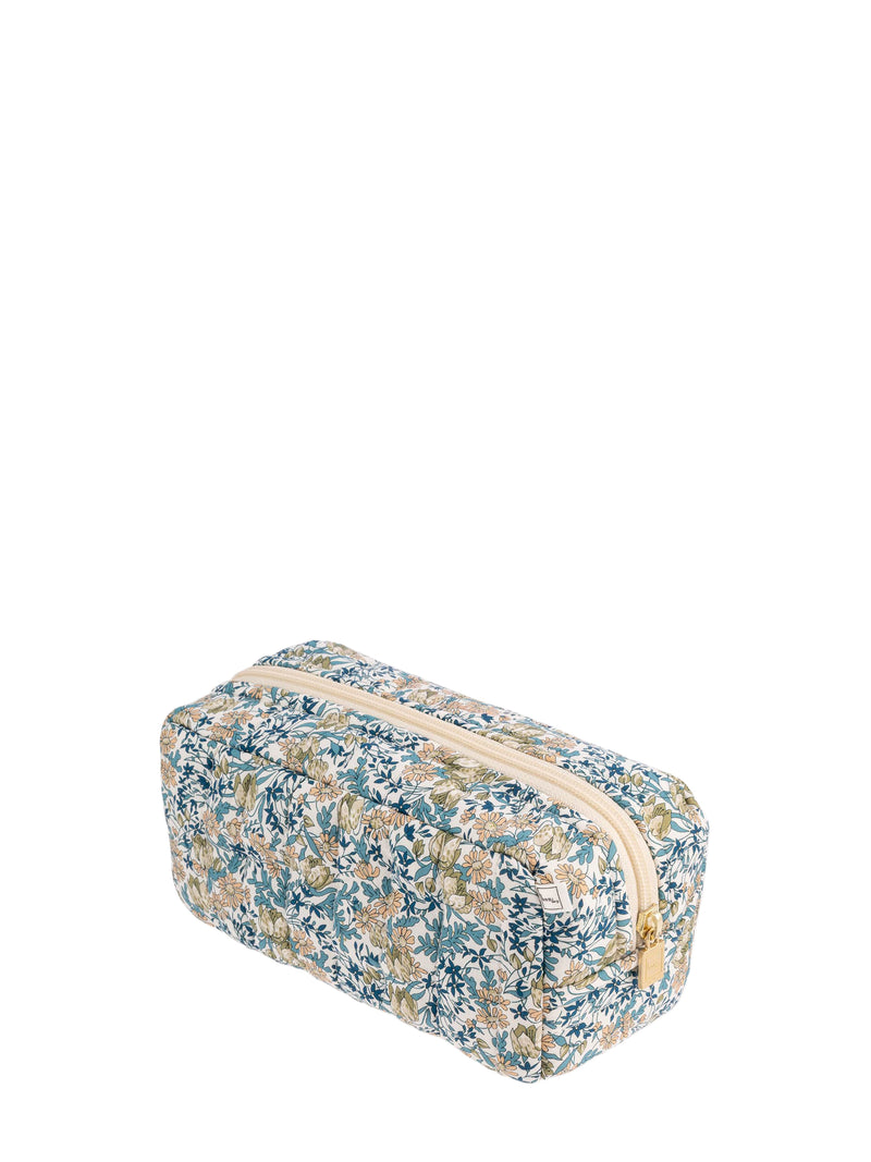Pouch XS square, Liberty print Francesca Tulip Green
