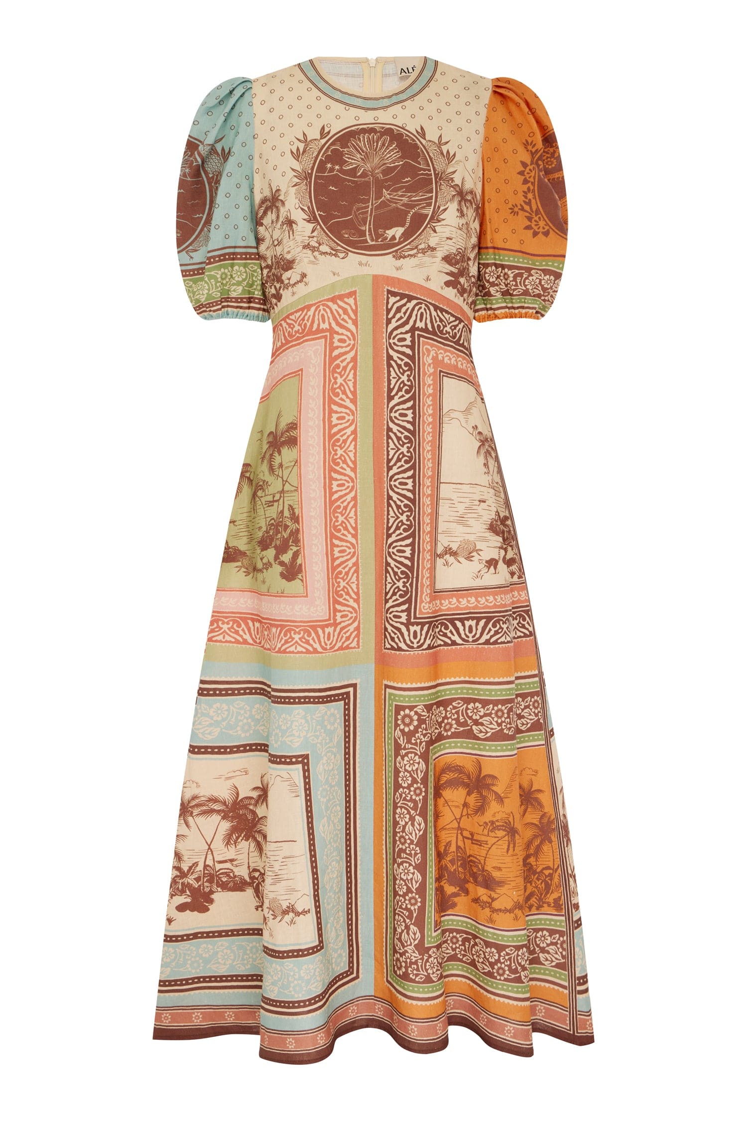 Alberta midi dress, multicolour