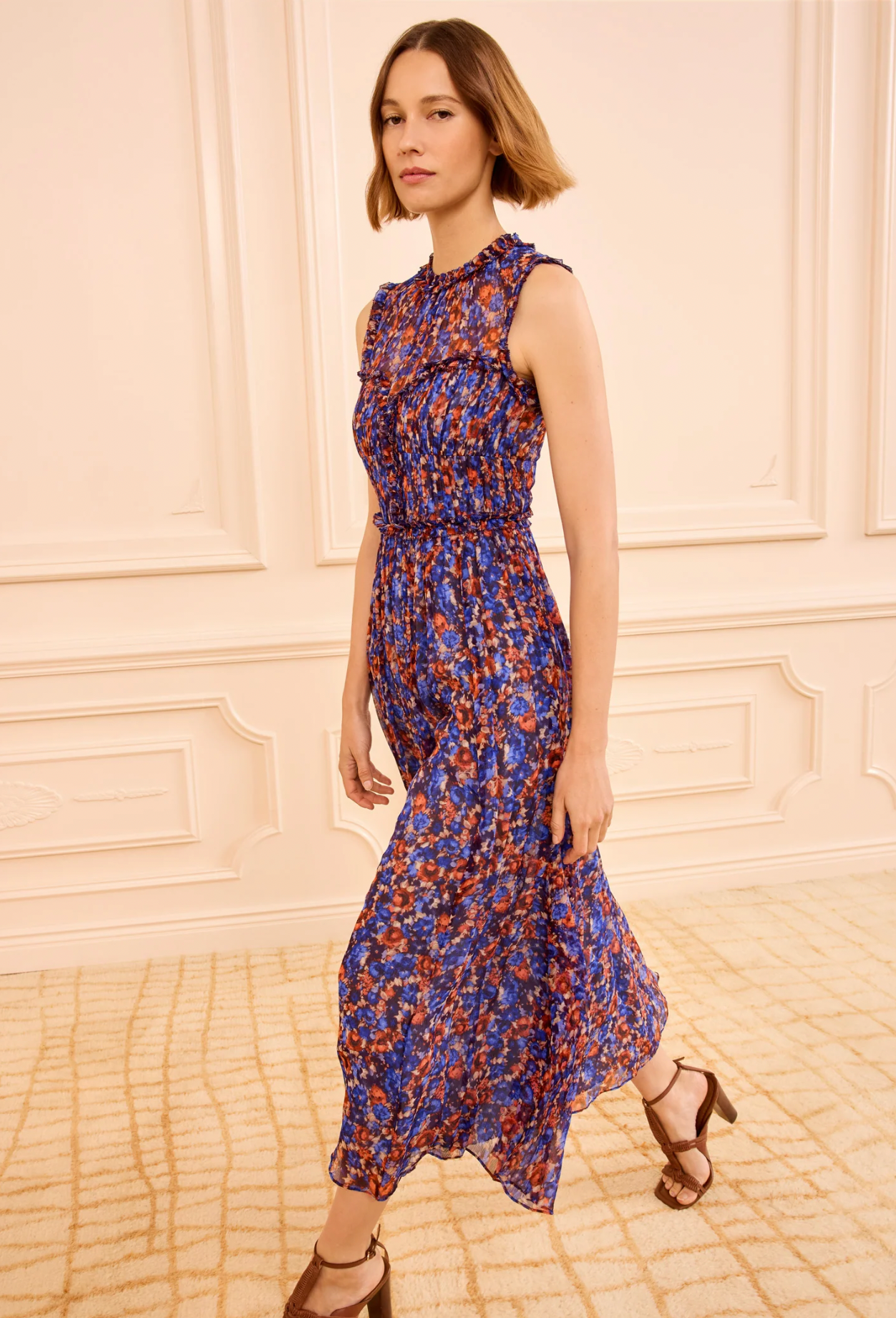 Kasia silk dress, violet