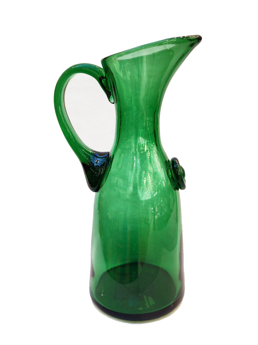 Vintage glass jug, green