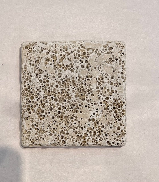 Travertine soap dish
