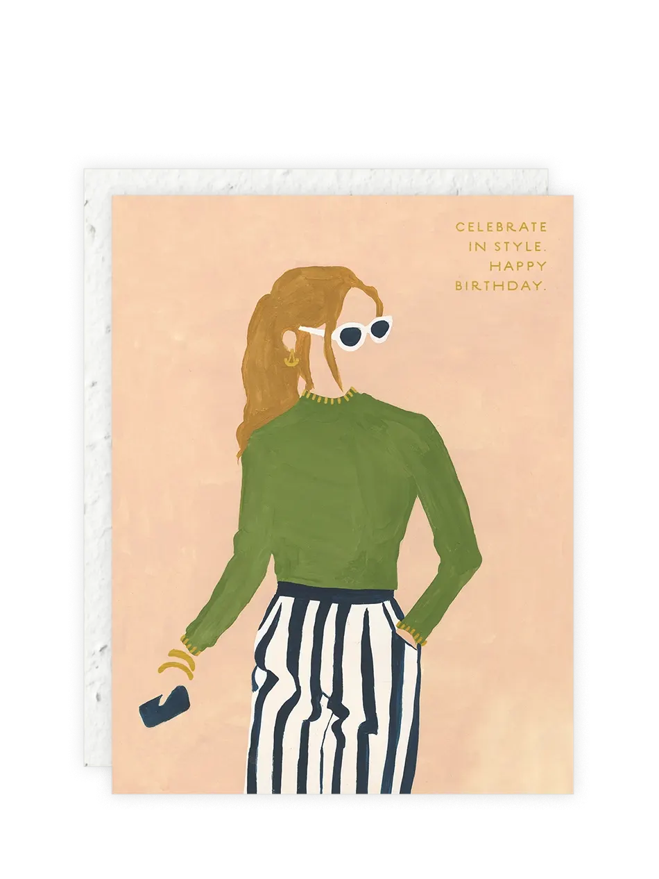 Celebrate in Style birthday card with plantable envelope
