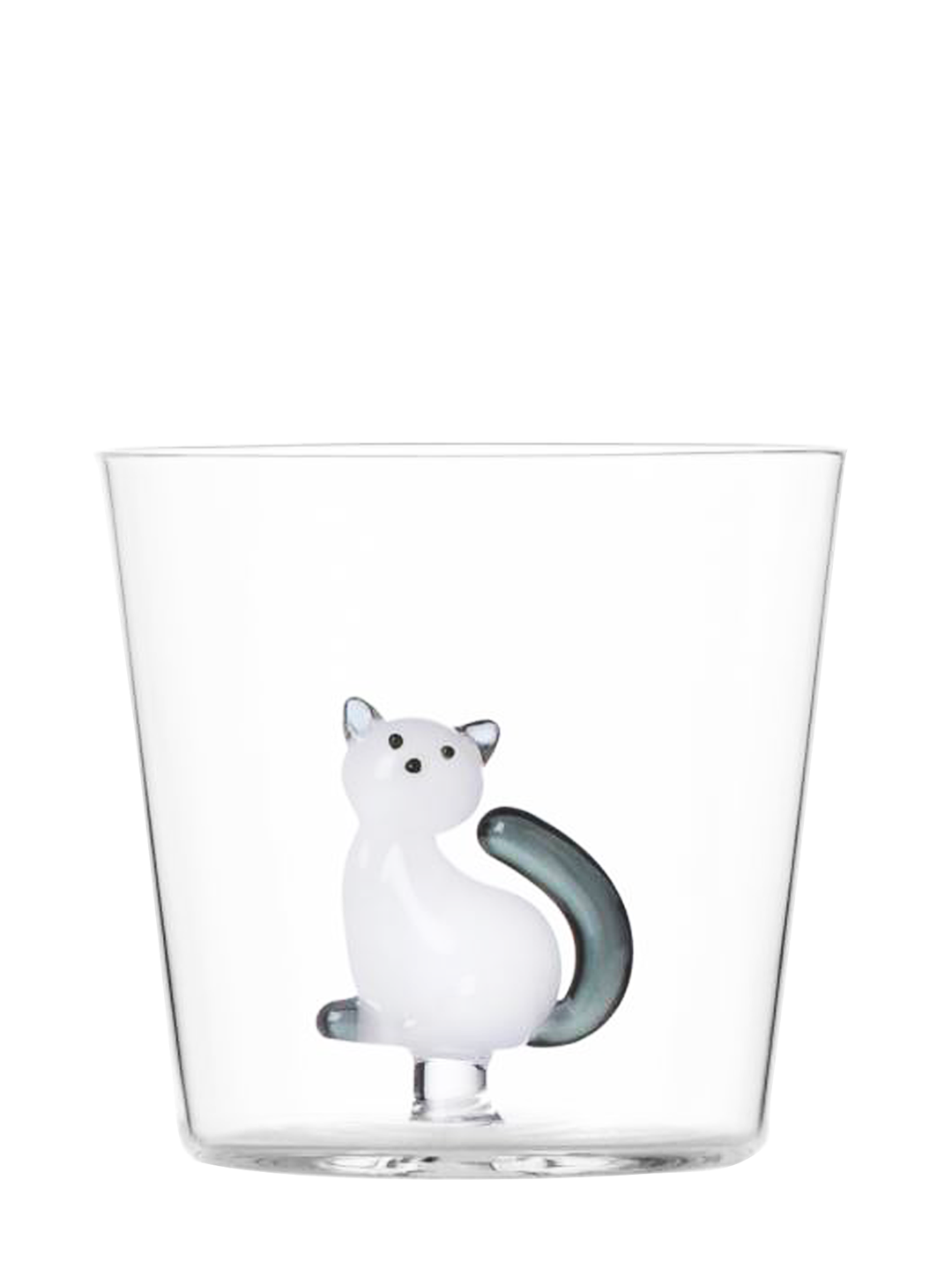 Cat tumbler the White cat with smoke tail