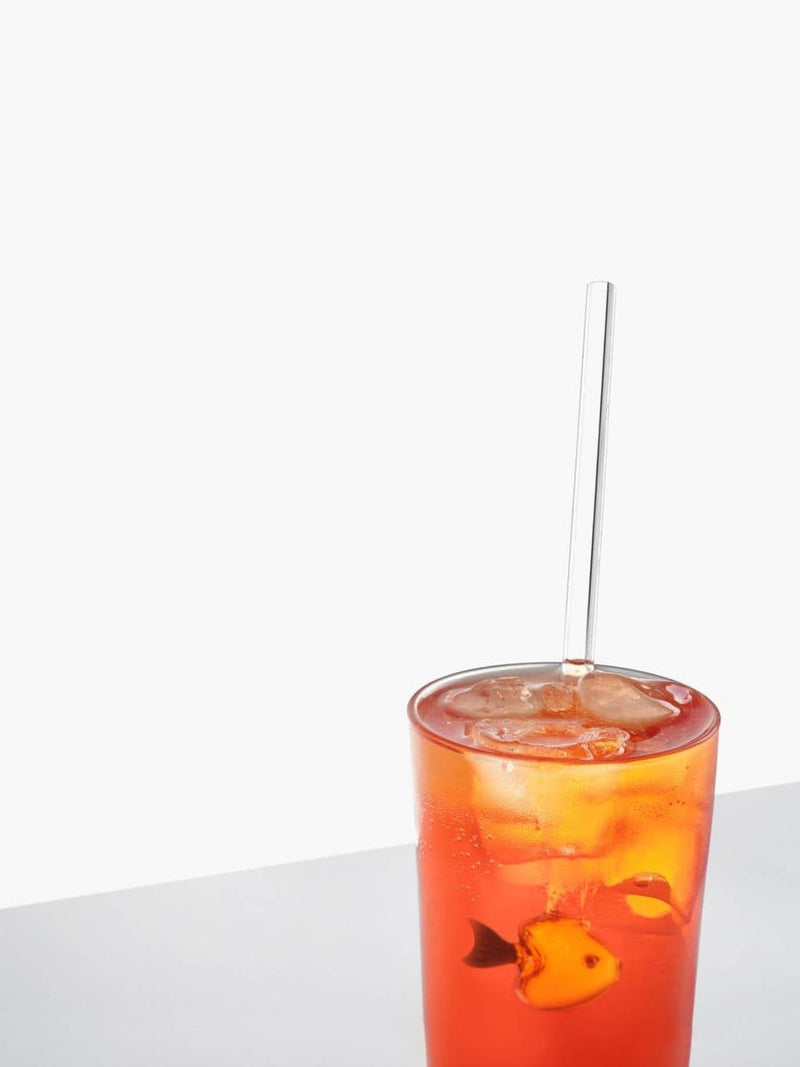 Green fish glass straw, Marine Garden collection