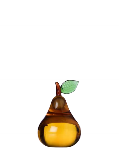 Amber pear paperweight, Fruits & Flowers Collection