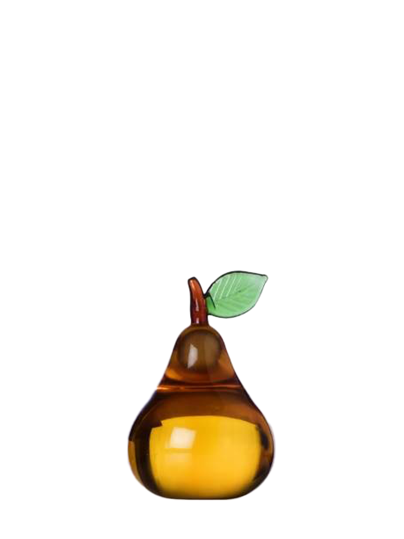 Amber pear paperweight, Fruits & Flowers Collection