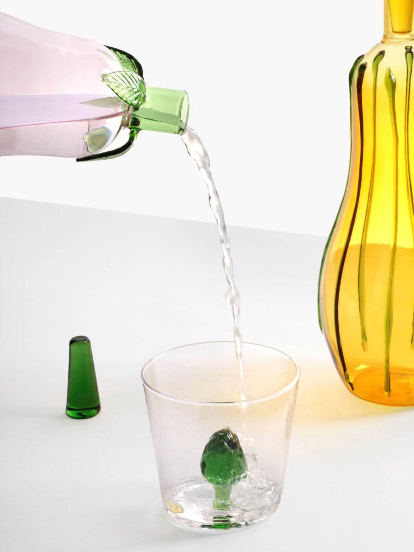 Artichoke Glass Tumbler, Vegetables Collection