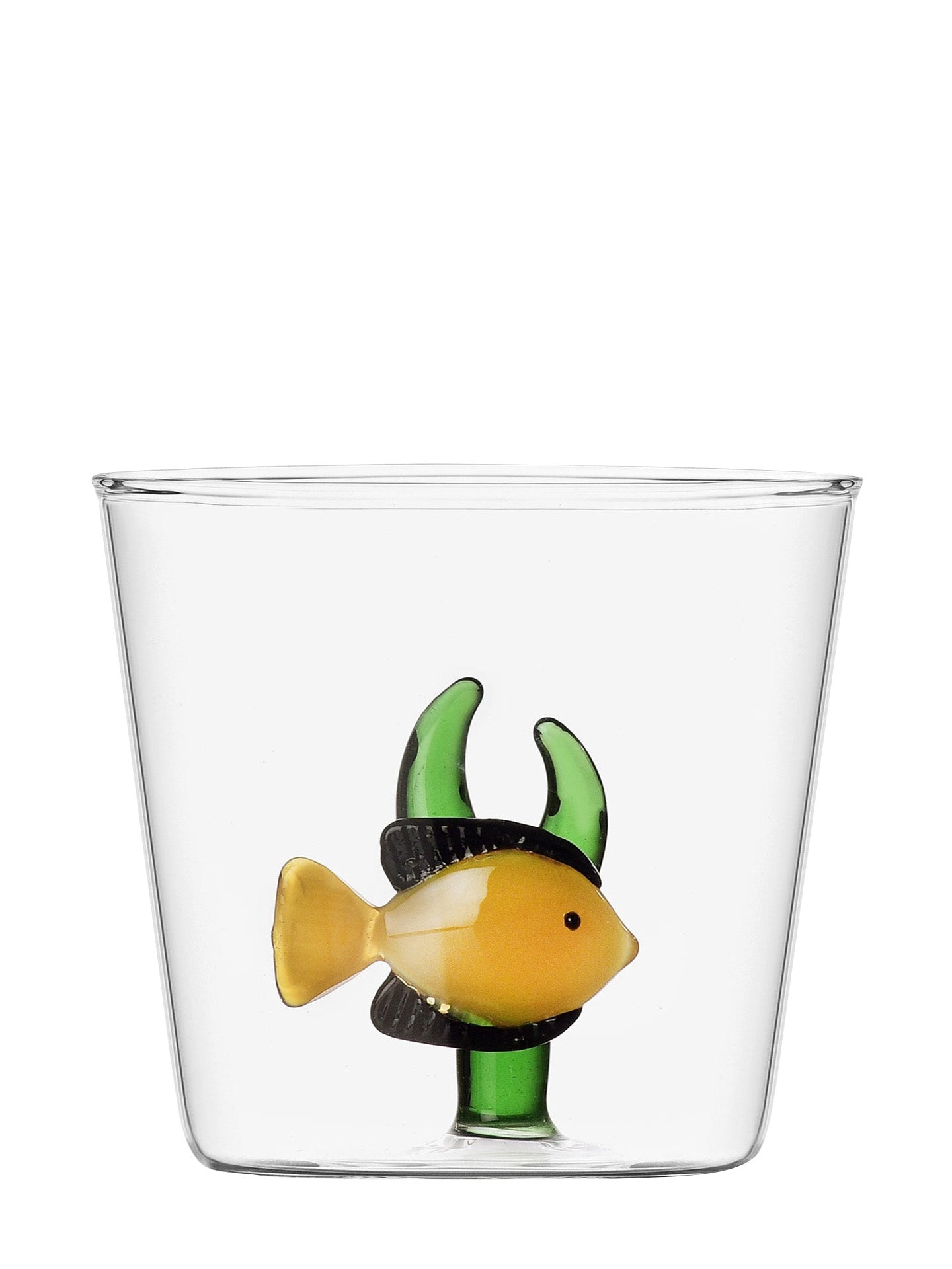 Yellow fish & green seaweed Tumbler, Marine Garden Collection