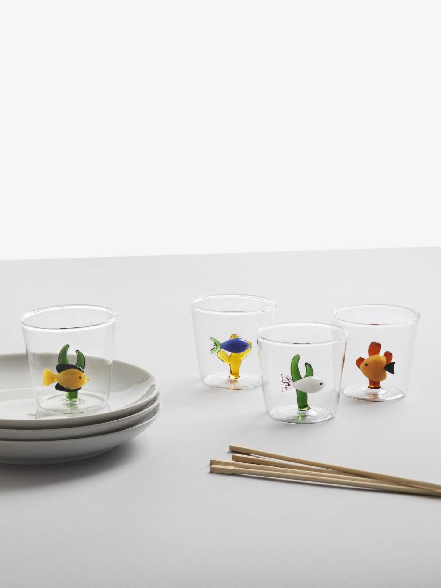 Yellow fish & green seaweed Tumbler, Marine Garden Collection