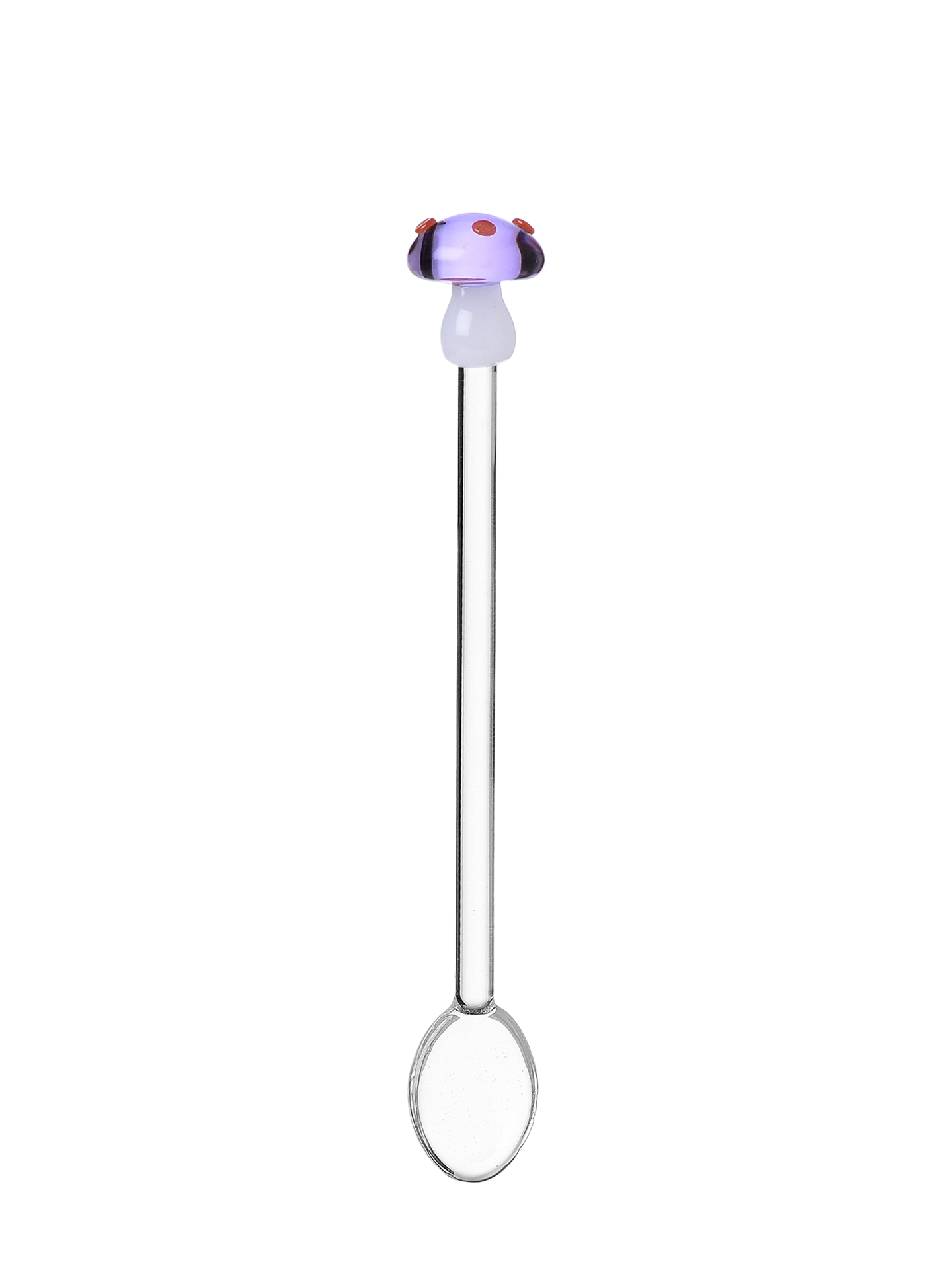 Purple Mushroom Glass Spoon, Alice Collection