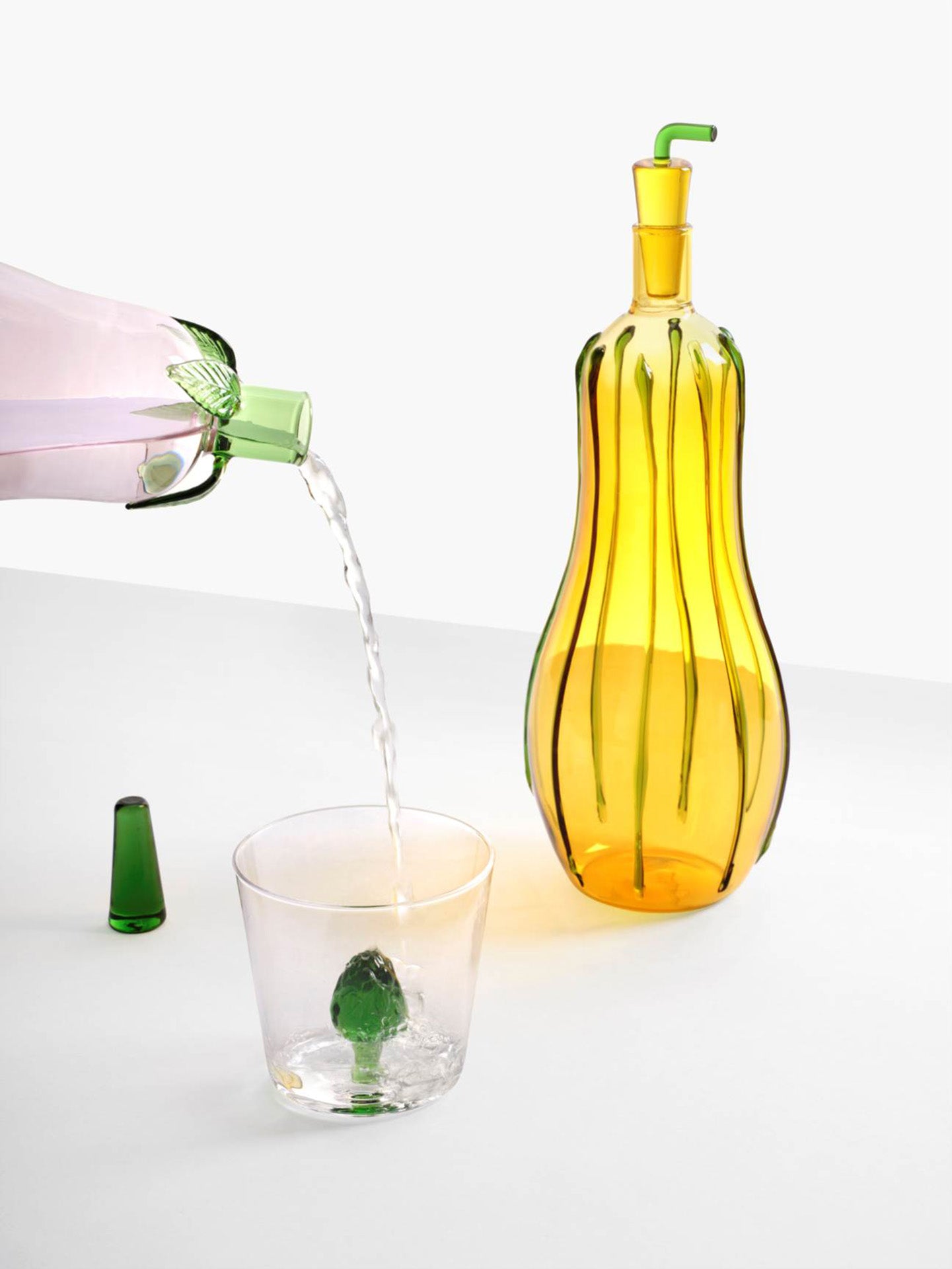 Artichoke Glass Tumbler, Vegetables Collection