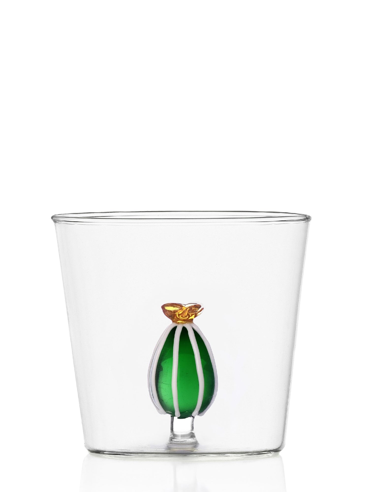 Cactus tumbler w/Amber Flower, Desert Plants Collection