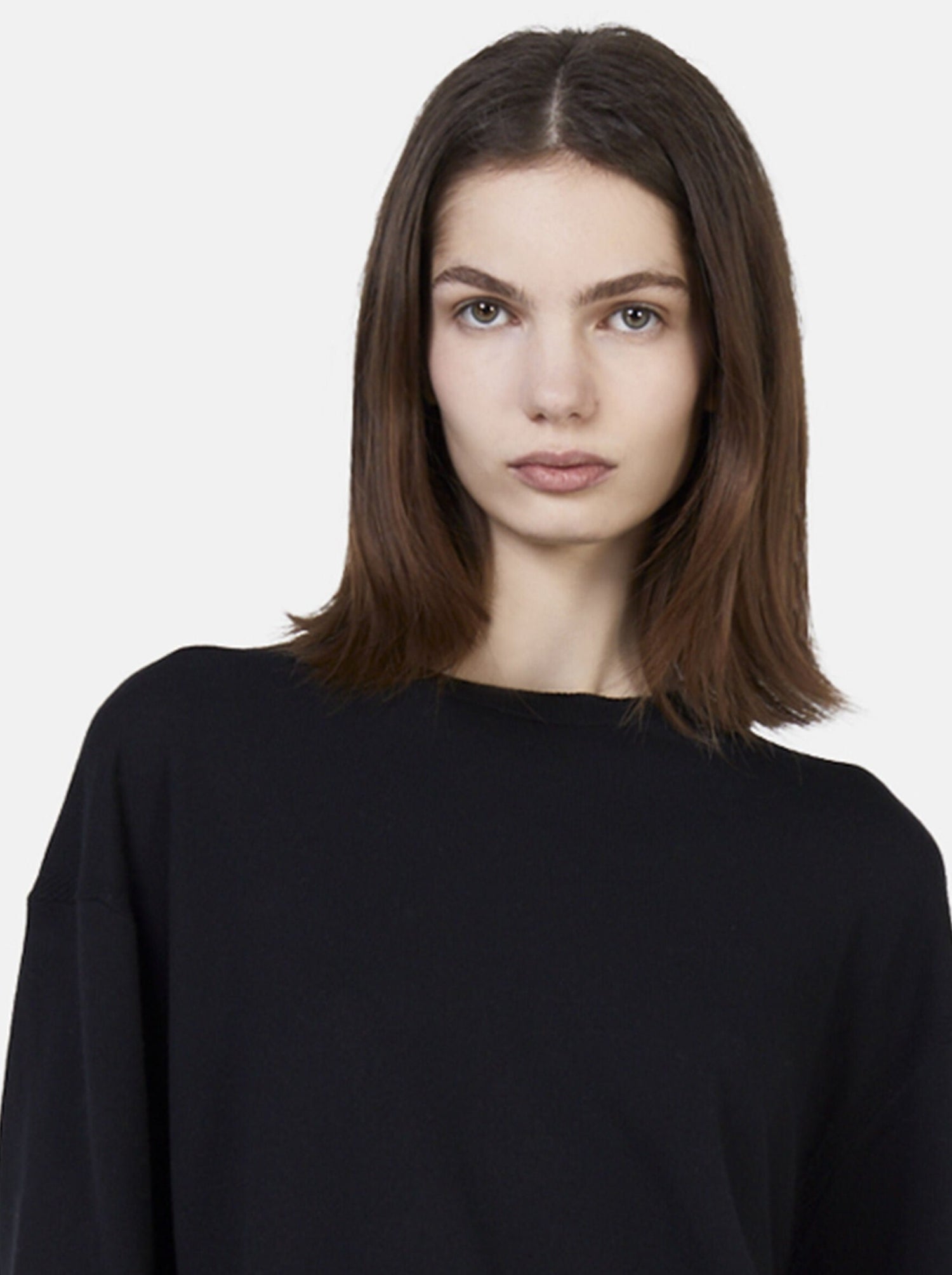 Iconics Split Cuff Merinoi Jumper, black