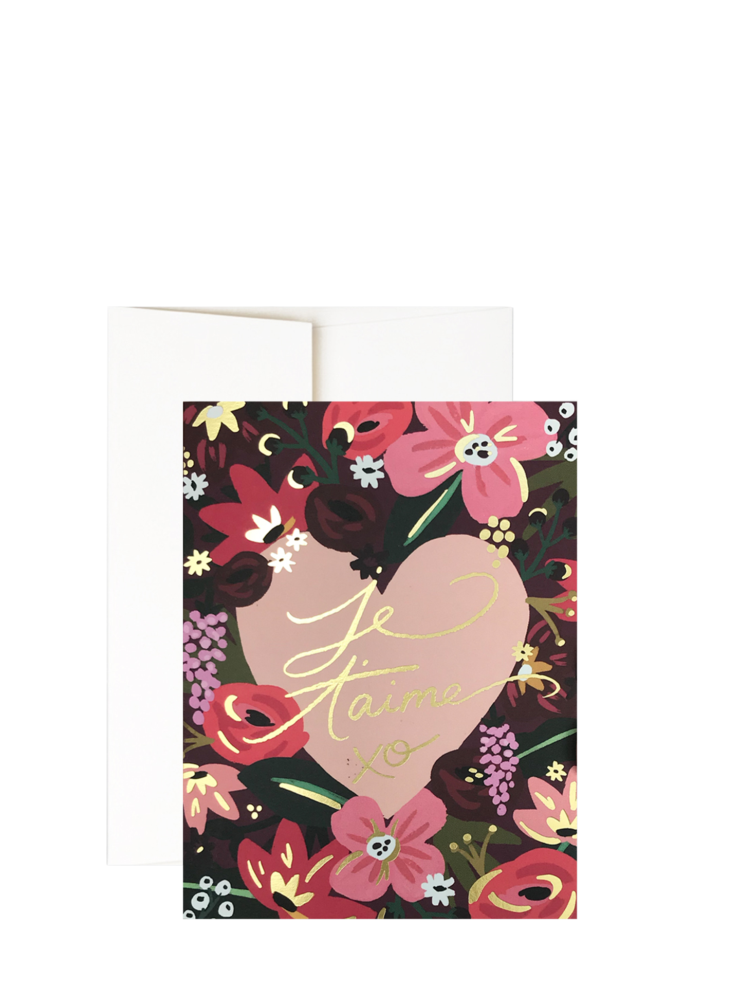 Pink Je t'Aime Love Card
