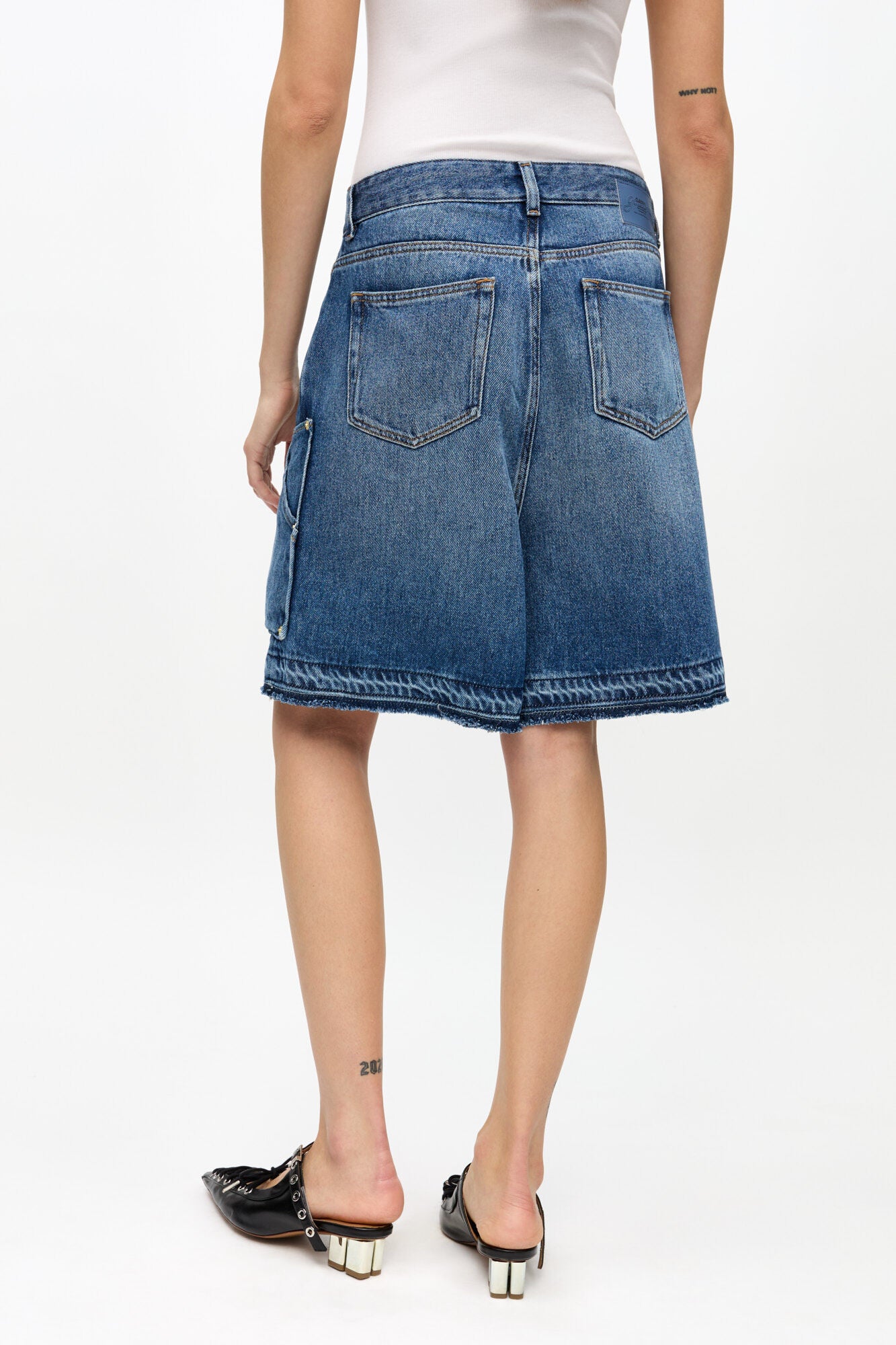 Light Denim Shorts, mid blue vintage