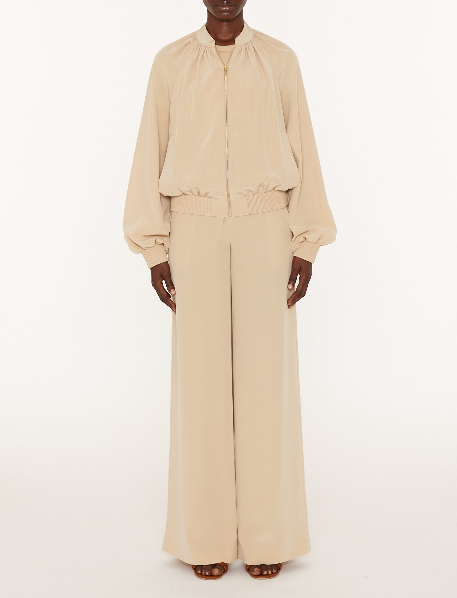 Mira jacket satin twill, beige