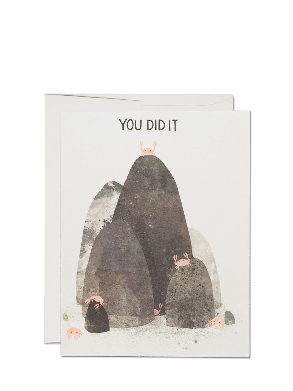 You Did It Crabs congratulations card (graduation, retirement, passing exams)