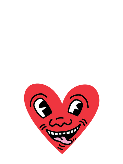 Heart by Keith Haring (Valentine’s) die cut sticker