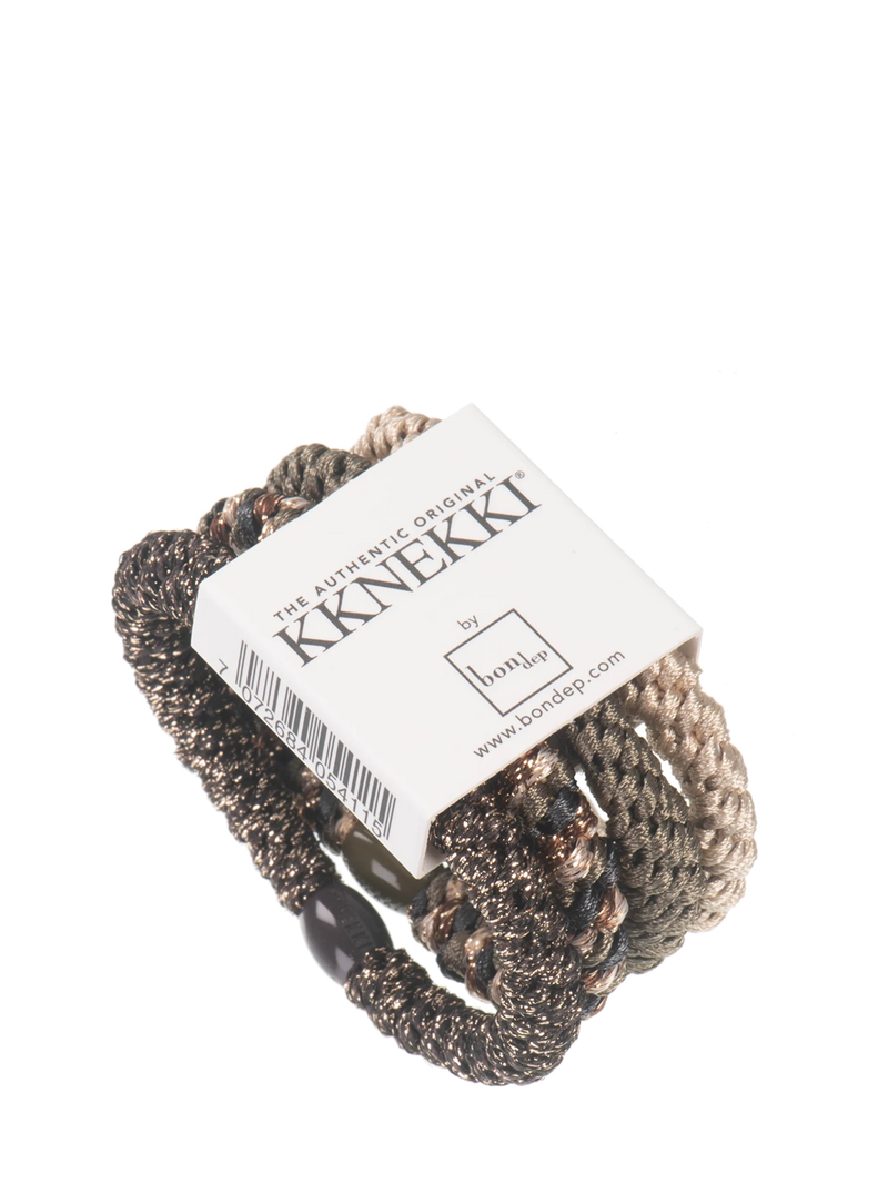 Kknekki Bundle 12, set of 4 hair ties (browns)