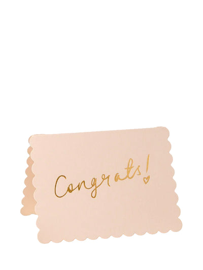 Scalloped congrats blush, congratulations card