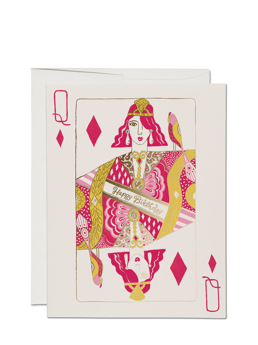 Queen of Diamonds Birthday Card