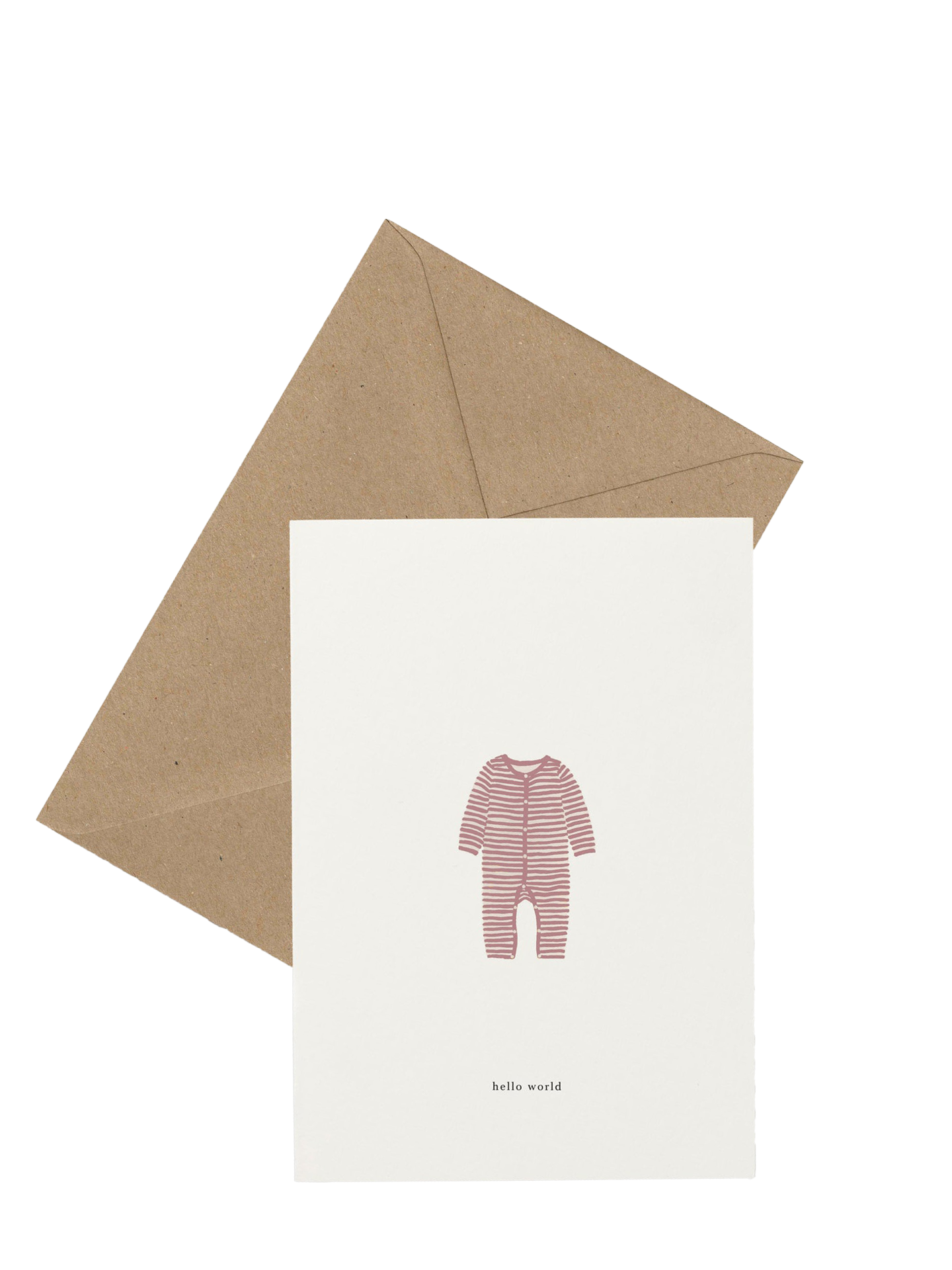 Onesie (hello world) New baby Card, 3 colours