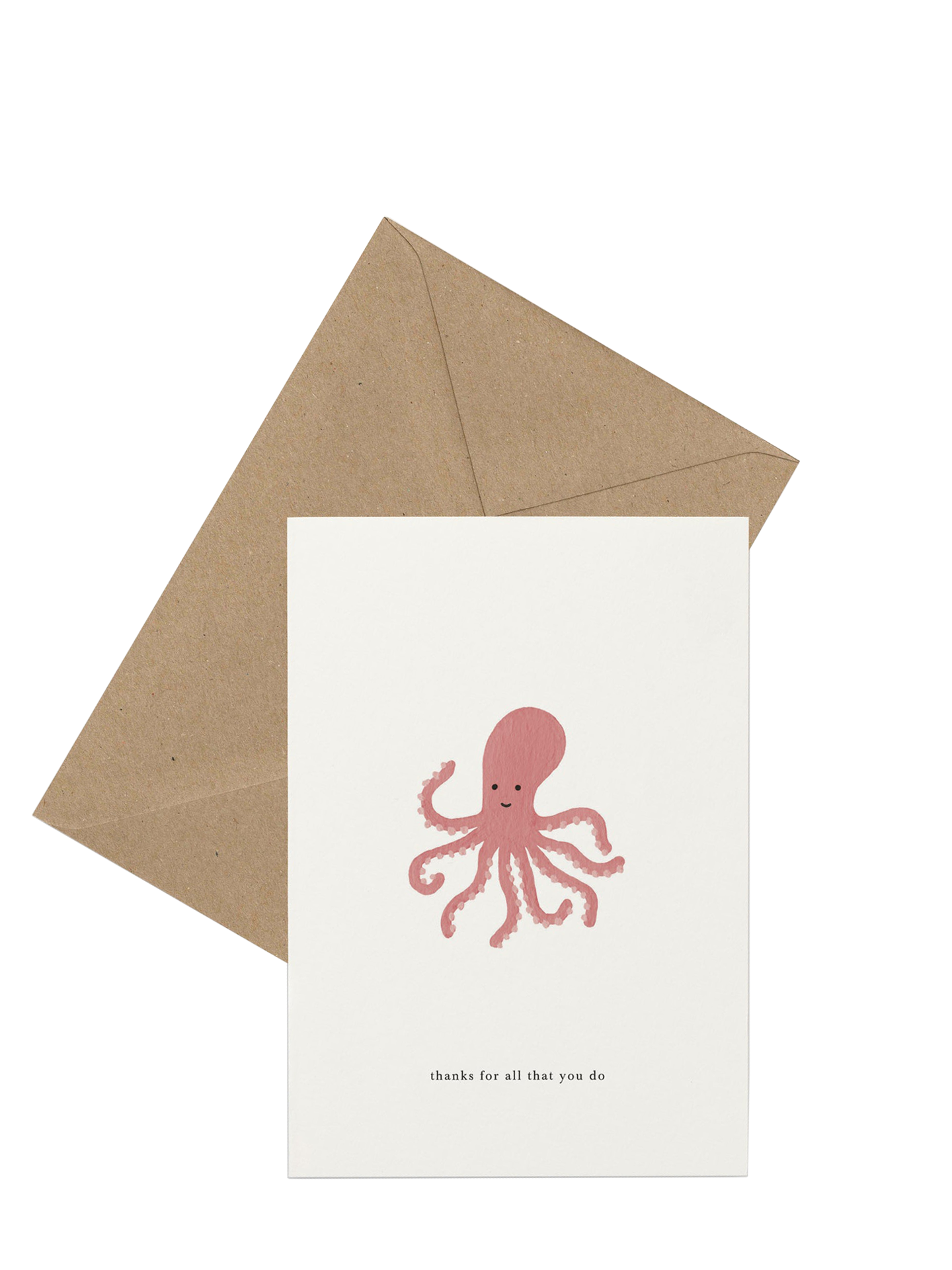 Octopus card (thanks for all that you do) Thank you card