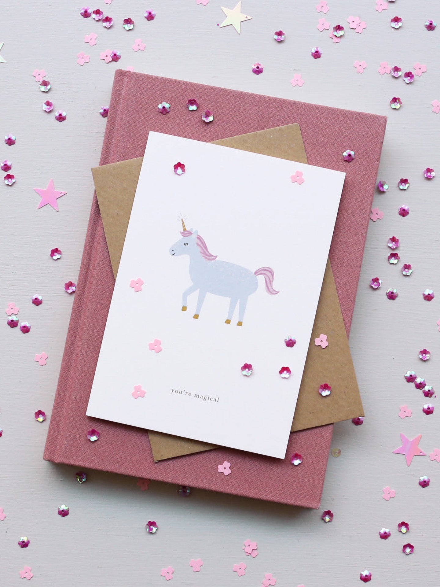 Unicorn card (you're magical) love & friendship card