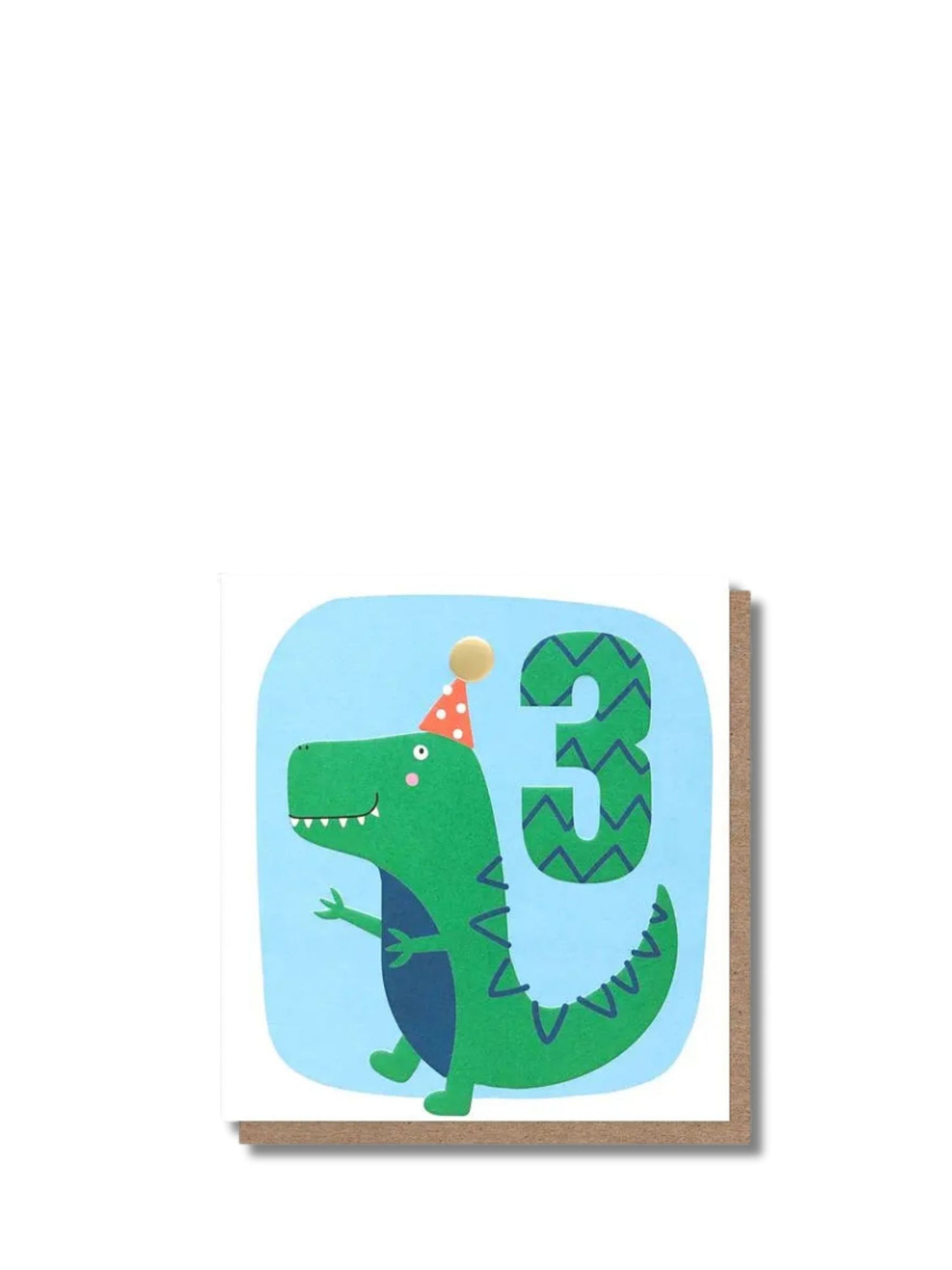 3rd birthday party pals dinosaur, birthday card